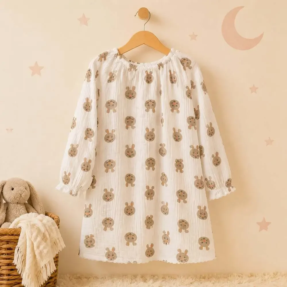 SHEIN Bunny Nightgown Girls Size 100